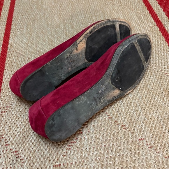 Eileen Fisher Raspberry Suede Ballet Flats - Picture 3 of 5